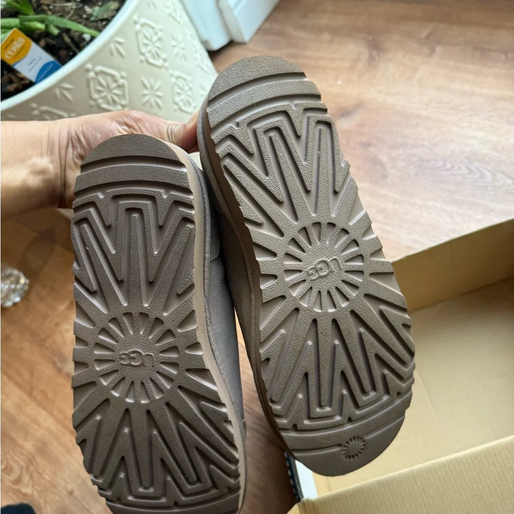UGG Men’s Slip-On Suede Loafers in Taupe